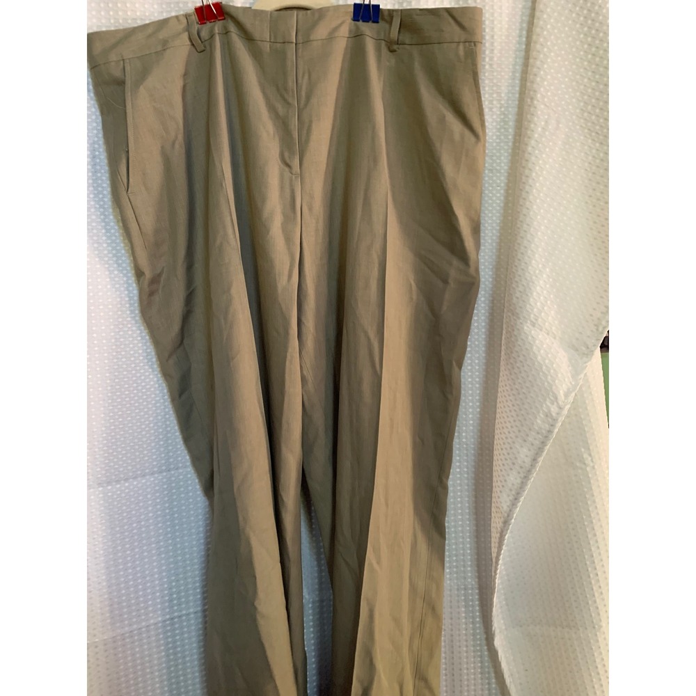 Doc & Amelia Classic Khaki Tan Straight Leg Trousers Pants Womens Plus Size 20